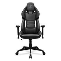 Fauteuil Gaming - Cougar Gaming - HOTRODBLACK - Similicuir - Coque en PA renforcé de fibre de verre - Coussin de tête ergonomique