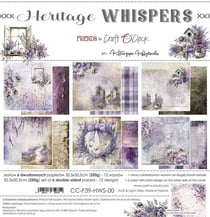6 papiers scrapbooking 30 x30 cm Craft O' Clock HERITAGE WHISPERS