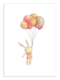 Affiche - Flying bunny - Mike Koubou