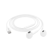 Mayaxess Écouteurs Filaires pour Samsung Galaxy S26 Plus USB-C avec Micro intégré Blanc