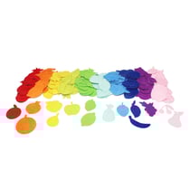 Gommette en feutrine autocollante Fruits 150 pièces