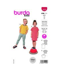 Patron Burda 9229 - Robe d'été ou T-shirt pour enfants taille n°FR 4-11 ANS