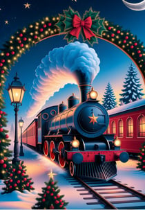 Puzzle 1000 pièces - Le Train Magique de Noël - Alipson Puzzle