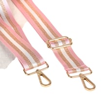 Bandoulière sangle bicolore 40x140cm rose/or