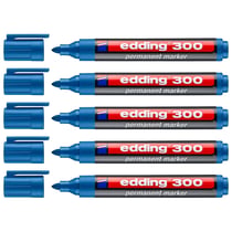 Marqueur permanent pointe ronde 1,5-3 mm - EDDING - Bleu clair - Lot de 5