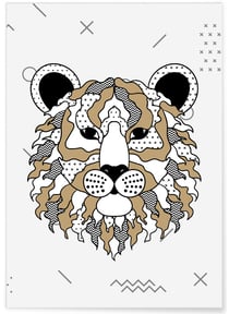 Affiche Tigre scandinave | A3 : 29,7x42cm