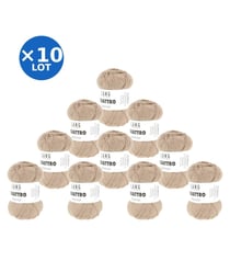 Lot de 10 pelotes QUATTRO de Lang Yarns – 500 g de coton mercerisé 126 Marron