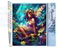 Peinture par Numéro Figured'Art - Fée et papillons - Kit de Loisir Créatif DIY Numéro d'Art Complet - 40x50cm sans châssis en bois