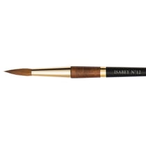 Pinceau - Rond fin - Aquarelle - Isabey - Martre Kolinsky Pure - 6227i - N°12 - Fibres naturelles