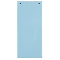 Paquet 100 fiches intercalaires horizontales unies perforées - 105x240mm - Bleu clair - x 12 - Exacompta
