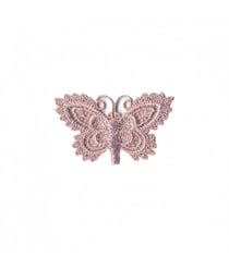 Ecussons Thermocollant Papillon Crochet 3 X 5 cm - Mediac 512 Rose Clair