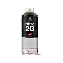 Bombe de peinture noir goudron mat nitro 2G 400ml - Surdiscount