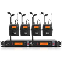 Microphone Sans Fil Pour Scène Avec Moniteur Intra-Auriculaire UHF 4 Bodypacks YONIS