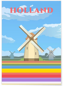 Affiche Hollande | A3 : 29,7x42cm