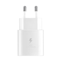 Chargeur Secteur USB-C Samsung Original 25W Câble USB-C Power Delivery 3.0 Blanc