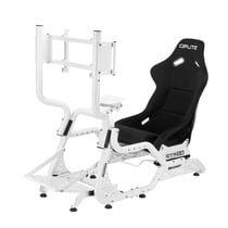 Cockpit de simulation OPLITE GTR S8 Infinity Force - Acier carbone - Blanc