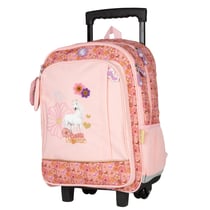 Sac à dos à roulettes Bella Sara 43 CM Cartable Cheval Blanc Dream and Flowers