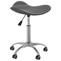 Chaise fauteuil siège de bureau informatique étude similicuir gris 02_0024026
