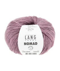 Pelote de laine et yak NOMAD – 25gr - Lang Yarns - Laine extrafine & yak naturel – Luxe rustique pour tricots nomades 0009 Violet