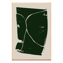 Tableau mural encadré abstraction noir profond 80x120 cm