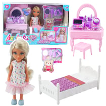Poupée Anlily Ensemble Berceau Et Coiffeuse Avec Accessoires