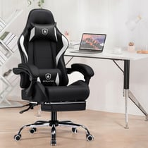 Chaise gaming ergonomique - GTPLAYER - Massage lombaire - Noir PU