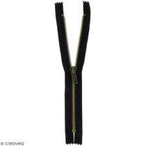 Fermeture laiton non séparable - Noir - 8 cm