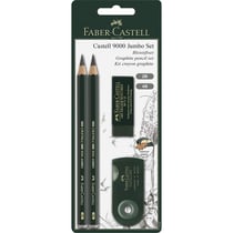 Lot de 5 kits de dessin Faber-Castell - Crayons graphite Castell 9000 Jumbo - Mine 5,3 mm
