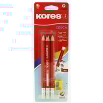 Lot De 3 Crayons Graphite + 1 Taille-Crayon Gratuit - Mine Hb - Kores