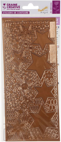 PEEL OFF'S ETOILES NOEL CUIVRE 105x232