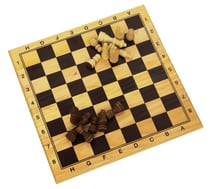 Jeu d'echecs en bois 29 x 29 cm - longfield games - jeu de strategie