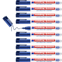 Lot de 10 marqueurs permanents pointe ogive 0,5-1 mm - EDDING - Bleu