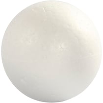 Boules en polystyrène, d 8 cm, blanc, 5 pièces/ 1 Pq.