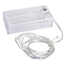 Mini-chaîne lumineuse DEL, intérieur, 130cm, 10 lumignons, à piles, jaune lumineux