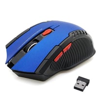 Souris Sans Fil 1600DPI 6 Boutons Réglable Portable Pour Bureau Bleu YONIS
