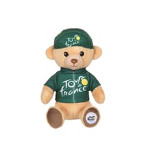 Peluche - Peluche Officielle Ours Tour de France "Maillot et Casquette Sprinteur vert" – 15 cm