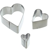 3 Mini emporte-pièces Coeur tailles assorties