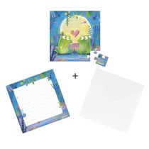 Puzzle 25 pièces - Carte Cadeau Grenouilles - Jura Toys
