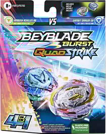 Coffret 2 toupies beyblade burst quad strike : ambush achilles a8 et gambit dragon d8 - hasbro