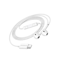 Mayaxess Écouteurs Filaires USB-C pour Xiaomi 14T Pro avec Micro intégré Blanc