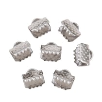 30 embouts PINCES ATTACHE RUBANS 6 mm metal argente Acier Inoxydable 304 - creation bijoux perles