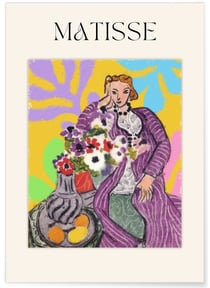 Affiche Matisse - Femme et Fleurs | A3 : 29,7x42cm