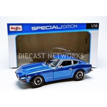 Voiture miniature de collection - MAISTO - DATSUN 240Z - 1/18 - 1971 - Bleu