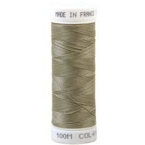 Fil à coudre polyester 100m made in France - marron gris corde 413