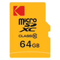 KODAK Carte Micro SDXC 64 Go + Adaptateur – Haute Vitesse, Stockage Fiable, Idéale pour Smartphones, Caméras, Drones, Tablettes