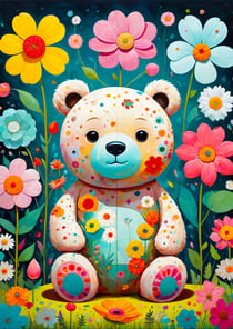 Ourson Fleuri