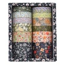 12 Washi Tape, Masking Tape, ruban adhésif scrapbooking assortis FLEURI 352 X