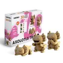 Cartonic® Sculpture-Puzzle 3D carton - Trio Axolotls Dragons
