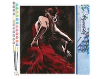 Peinture par Numéro Figured'Art - Danseuse de Flamenco - Kit de Loisir Créatif DIY Numéro d'Art Complet - 40x50cm sans châssis en bois