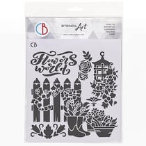 Pochoir plastique souple réutilisable 24 x 22 cm Ciao Bella BACKYARD 16